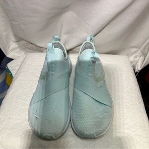 Puma Slip-On Sneakers in Mint Green